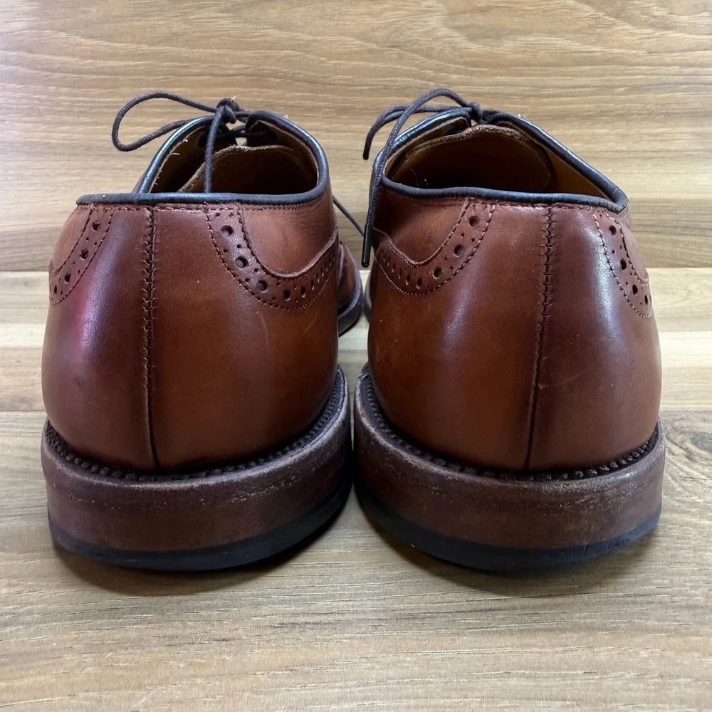 Allen Edmonds Birmingham Wingtip Oxford 9.5 E Brown Leather 1550 Formal Dress